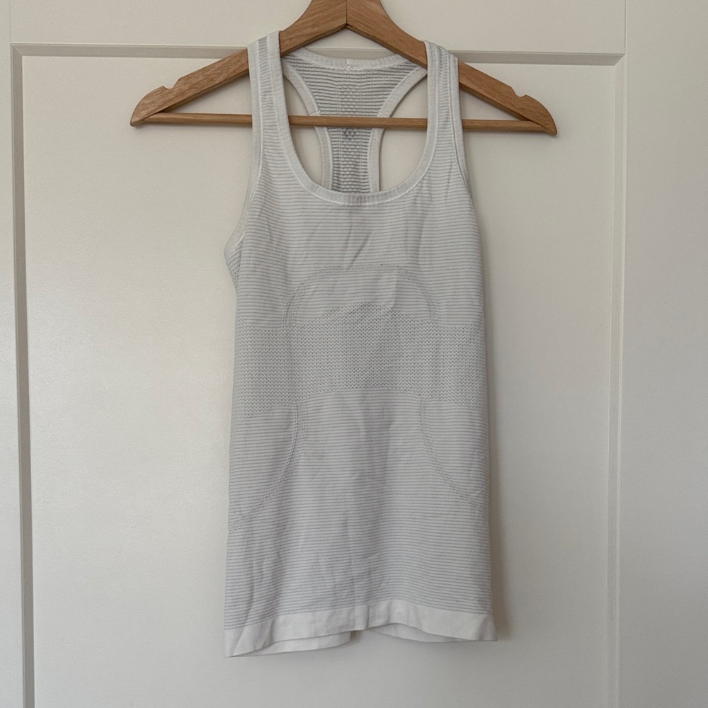lululemlon athletica Elegant White Racerback Tank Top